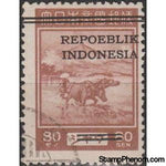 Indonesia 1945 Plough - black overprint (11)-Stamps-Indonesia-Mint-StampPhenom