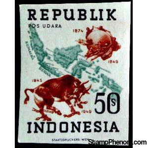 Indonesia 1949 75 years Universal Postal Union (UPU)-Stamps-Indonesia-Mint-StampPhenom