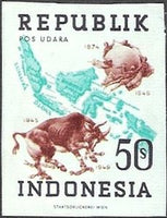 Indonesia 1949 Indonesian archipelago the World Postal monument in Bern-Stamps-Indonesia-Mint-StampPhenom