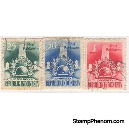 Indonesia 1955 Hero's Day-Stamps-Indonesia-StampPhenom