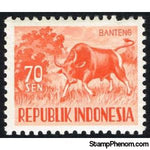 Indonesia 1956 Banteng (Bos javanicus)-Stamps-Indonesia-Mint-StampPhenom