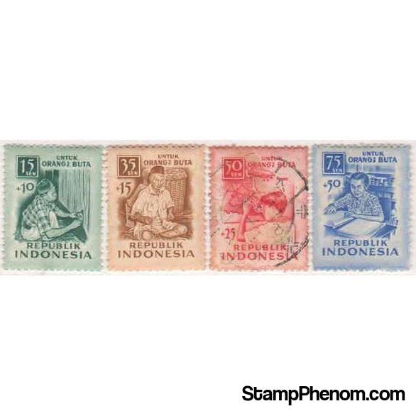 Indonesia 1956 Blind Relief Fund-Stamps-Indonesia-StampPhenom