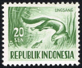 Indonesia 1956 Smooth-coated Otter (Lutrogale perspicillata)-Stamps-Indonesia-Mint-StampPhenom