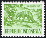 Indonesia 1956 Sunda Pangolin (Manis javanica)-Stamps-Indonesia-Mint-StampPhenom