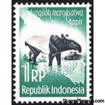 Indonesia 1959 Asian Tapir (Tapirus indicus)-Stamps-Indonesia-Mint-StampPhenom