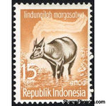 Indonesia 1959 Lowland Anoa (Bubalus depressicornis)-Stamps-Indonesia-Mint-StampPhenom