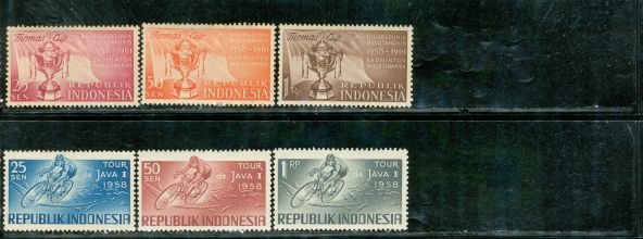 Indonesia Olympics , 6 stamps