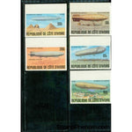 Ivory Coast Zeppelin , 5 stamps