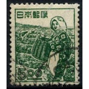 Japan 1949 Picking Tea-Stamps-Japan-Mint-StampPhenom