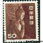 Japan 1952 Buddhisattva "Miroku Bosatsu" - Chūgū-ji Temple, Nara-Stamps-Japan-Mint-StampPhenom