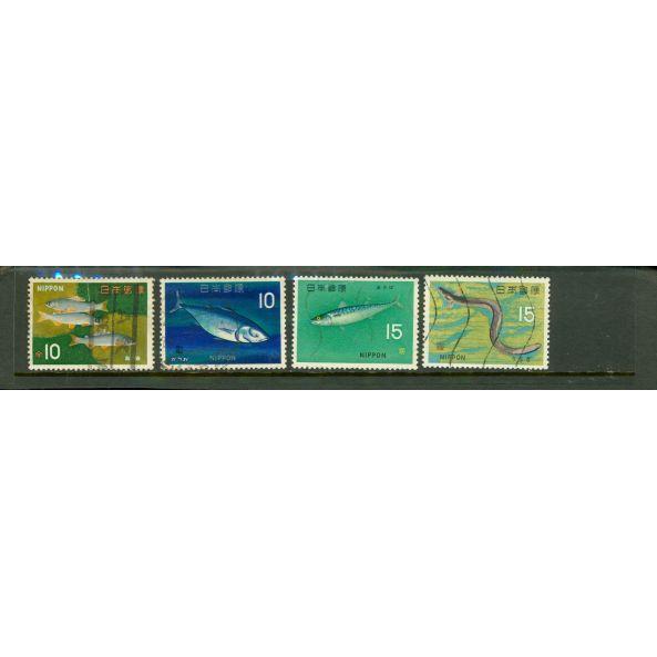 Japan Fishes , 4 stamps - Japan Fishes , 4 stamps