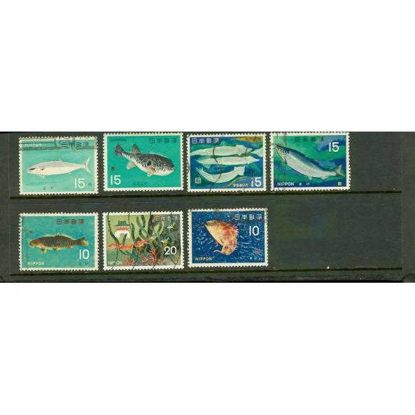 Japan Fishes , 7 stamps - Japan Fishes , 7 stamps