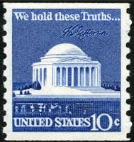 United States of America 1973 Jefferson Memorial and Signature