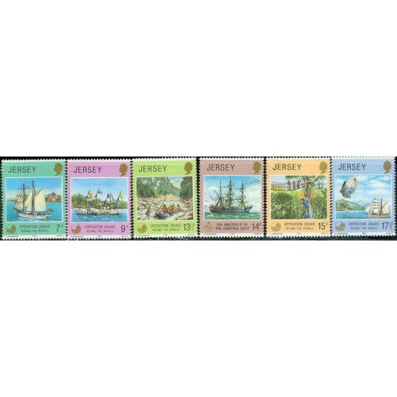 Jersey Ships Lot 2 , 6 stamps