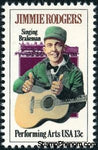 United States of America 1978 Jimmie Rodgers with Guitar and Brakesman's Cap, Locomotive