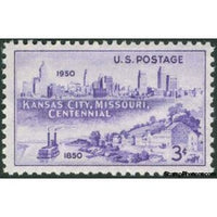 United States of America 1950 Kansas City Skyline, 1950 and Westport Landing, 1850