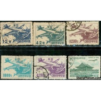 Korea Aircraft Lot 2 , 6 stamps