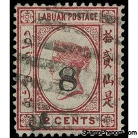 Labuan 1880 Surcharged with two "8" one upright one sideways-Stamps-Labuan-StampPhenom