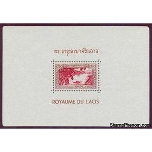 Laos 1951 Souvenir Sheet: Bank of Mekong-Stamps-Laos-Mint-StampPhenom