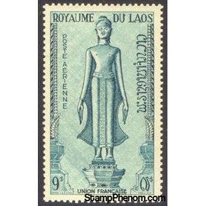 Laos 1953 Standing Buddha Statue-Stamps-Laos-Mint-StampPhenom