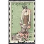 Laos 1957 Rice Drying-Stamps-Laos-Mint-StampPhenom