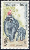 Laos 1958 Asian Elephant (Elephas maximus)-Stamps-Laos-Mint-StampPhenom