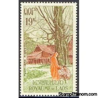 Laos 1960 Laotian Village Scene-Stamps-Laos-Mint-StampPhenom