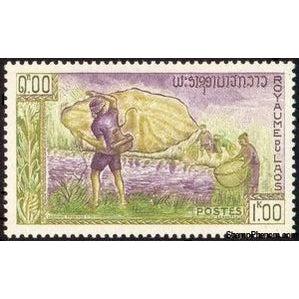 Laos 1963 Fisherman-Stamps-Laos-Mint-StampPhenom