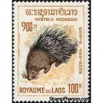 Laos 1965 Himalayan Porcupine (Hystrix hodgsoni)-Stamps-Laos-Mint-StampPhenom