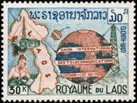 Laos 1965 ITU-Stamps-Laos-Mint-StampPhenom