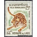 Laos 1965 Leopard Cat (Prionailurus bengalensis)-Stamps-Laos-Mint-StampPhenom