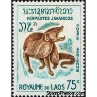 Laos 1965 Small Asian Mongoose (Herpestes javanicus)-Stamps-Laos-Mint-StampPhenom