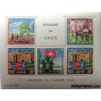 Laos 1968 Bloc of 5 stamps-Stamps-Laos-Mint-StampPhenom