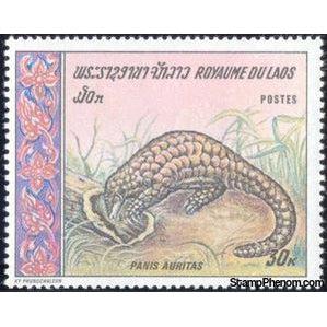 Laos 1969 Chinese Pangolin (Manis pentadactyla)-Stamps-Laos-Mint-StampPhenom