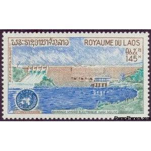 Laos 1972 ECAFE - Nam-Ngum Hydro-Electric Dam, 145k-Stamps-Laos-Mint-StampPhenom