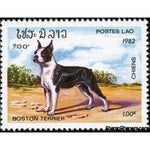 Laos 1982 Boston-Terrier (Canis lupus familiaris)-Stamps-Laos-Mint-StampPhenom