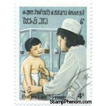 Laos 1982 Nurse examining child-Stamps-Laos-Mint-StampPhenom