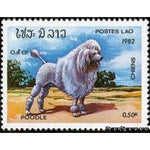 Laos 1982 Poodle (Canis lupus familiaris)-Stamps-Laos-Mint-StampPhenom