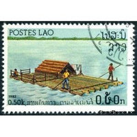 Laos 1982 River Raft-Stamps-Laos-Mint-StampPhenom