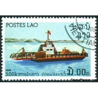 Laos 1982 River ferry-Stamps-Laos-Mint-StampPhenom