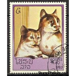 Laos 1983 Burmese (Felis silvestris catus)-Stamps-Laos-Mint-StampPhenom