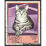 Laos 1983 Tabby (Felis silvestris catus)-Stamps-Laos-Mint-StampPhenom