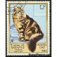 Laos 1983 Tortoiseshell (Felis silvestris catus)-Stamps-Laos-Mint-StampPhenom