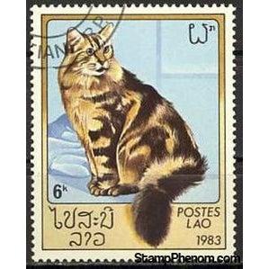 Laos 1983 Tortoiseshell (Felis silvestris catus)-Stamps-Laos-Mint-StampPhenom