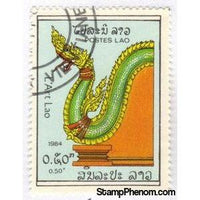 Laos 1984 Dragon (hand rail)-Stamps-Laos-Mint-StampPhenom