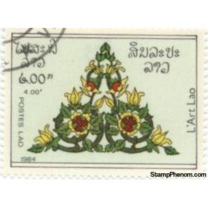 Laos 1984 Floral pattern-Stamps-Laos-Mint-StampPhenom