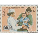 Laos 1984 Stop Polio Campaign-Stamps-Laos-Mint-StampPhenom