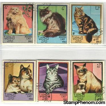 Laos Cats , 6 stamps