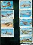 Laos Airplanes , 9 stamps