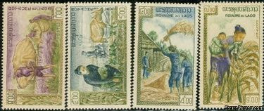 Laos Freedom From Hunger , 4 stamps